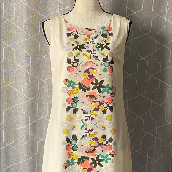 COPY - MERONA-FLORAL FRONT SHEATH  DRESS-SIZE SMALL - Picture 3 of 11
